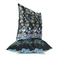 thumbnail image 3 of Papillon Paradise Indoor/Outdoor Pillow with Removable Cover in Black 26x26, 3 of 6