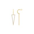thumbnail image 2 of ARAIYA FINE JEWELRY 10K Yellow Gold Round Lab-Grown Diamond Dangle Earrings (1/3 cttw, VS1 Clarity, D-E Color), 2 of 8