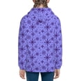 thumbnail image 6 of Naloa Purple Snowflake Elegance Teenage Zipper Hoodie, Long Sleeve Zip Up Hoodies Casual Jackets Tops for 7-12 Years-Medium, 6 of 6