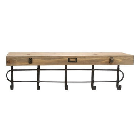 Woodland Imports Metal Wood Wall Shelf Hooks Com - Rustic Wood Wall Shelf With Hooks Woodland Imports Metal Wood Wall Shelf Hooks Com - Rustic Wood Wall Shelf With Hooks