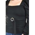thumbnail image 4 of Blusa escote cuadrado Roman Fashion /Tallas Extras, 1849 (Negro) negro 42, 4 of 6