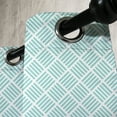 thumbnail image 4 of Ambesonne Aqua Grommet Curtain, Diagonal Parallel Lines, 50" x 54", Mint Green White, 4 of 6