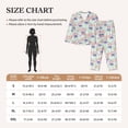 thumbnail image 3 of KLL Bulldog Print Women's Long Sleeve Pajamas with Pants Sleepwear Loungewear 2 Set-Small, 3 of 7