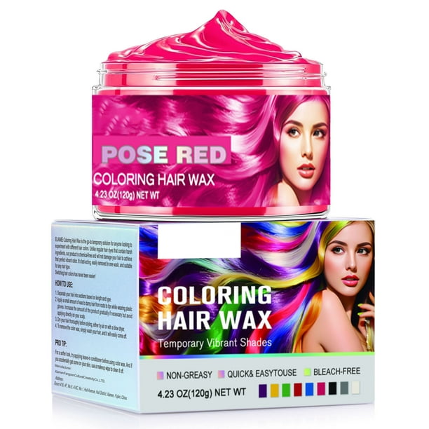 Crema de tinte para el cabello, de peinado temporal, desechable, a la moda. Estiliza el cabello sin dañarlo. 9 colores, 120 g.