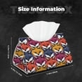 thumbnail image 6 of Lsque Fox Face Printed Long Tissue Box Cover Holder, Facial Paper Organizer Dispenser,Triangle with Bottom Belt, PVC Leather Decorative Organizer, 6 of 9