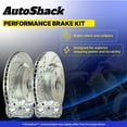 thumbnail image 4 of AutoShack Front Drilled & Slotted Brake Rotors Calipers | Replacement for 2010-2019 Toyota Highlander 2011-2020 Sienna 2010-2015 Lexus RX350 FWD | Zinc Coated | 4-PC Brake Kit | SilverShield Pro, 4 of 6