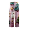 thumbnail image 4 of SonxaHe Little Girl' Homewear Pants Christmas Cartoon Flannel Warm Pants Child Soft Fleece Thermal Winter Sleepwear Pants Pink,Sized 6-7, 4 of 4