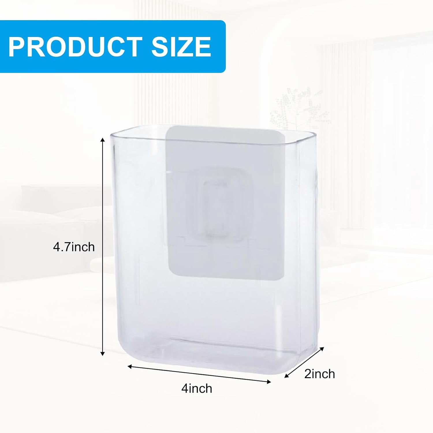 6 Pack Plastic Wall Folders, Clear Wall Mount File Organizer Acrylic Single Pocket Hanging Wall Organizer Magazine Holder Cabinet Storage Bins for Office Bathroom Home, 4.7" x 2" x 4