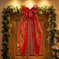 thumbnail image 5 of Christmas Bows,Large Glitter Multi-Ribbon Woven Satin Red Bows for Christmas Tree Wreath Door Wall Fireplace,Vintage Hanging Indoor & Outdoor Holiday Christmas Decor(19.69x13.80in), 5 of 5