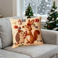 thumbnail image 6 of geerera Christmas Decorative Pillow Covers 18''x18'' Embroidered Christmas Pillowcases Soft Linen Hidden Zipper Holiday Cushion Cases Decoration for Sofa Couch, 6 of 6