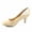 Beige, variant on Forever Women's Patent Glitter Heels, Stiletto Low Heel Round Toe Red, 6