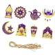 thumbnail image 4 of 8 adornos Eid Mubarak, adornos de Ramadán, accesorios de bricolaje, decoraciones colgantes para Púrpura, 4 of 8