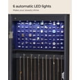 thumbnail image 4 of Joyero SONGMICS Espejo de 120 cm de alto con LED negro, 4 of 8