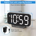 thumbnail image 2 of Reloj despertador digital Peakeep para dormitorio, sonido fuerte para personas que duermen profundamente, 2 of 6