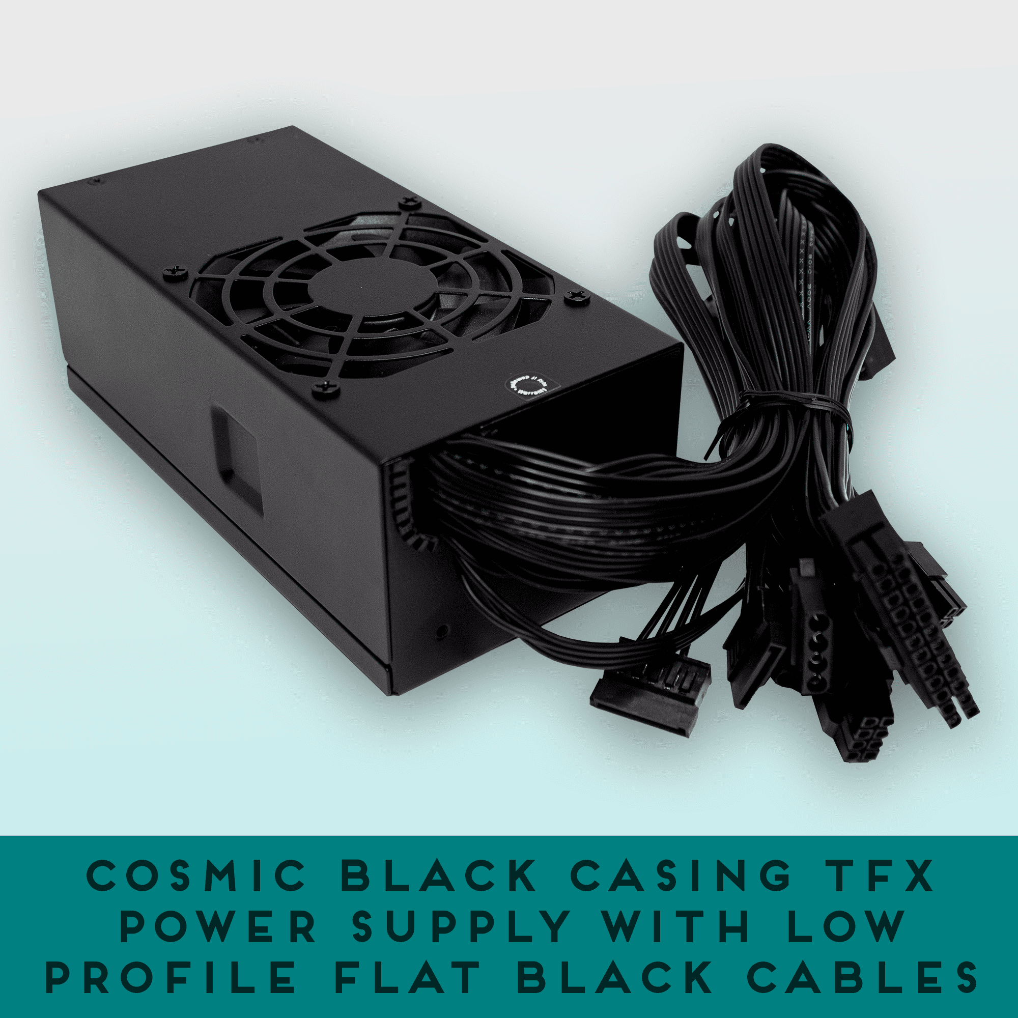 Apevia TFX-PFC400W TFX 400W Fixed Cables, Full Range Active PFC Computer Power Supply