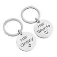 thumbnail image 1 of 2pcs Valentine's Day Key Chains Creative Stainless Steel Key Rings Bag Pendants, 1 of 8