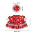 thumbnail image 3 of PiGOGI Christmas Snowflake Polka Dots Lace Dress Goose Costume Set for Porch Goose Outfit Holiday Outdoor Yard Decor (Goose Not Included), 3 of 6