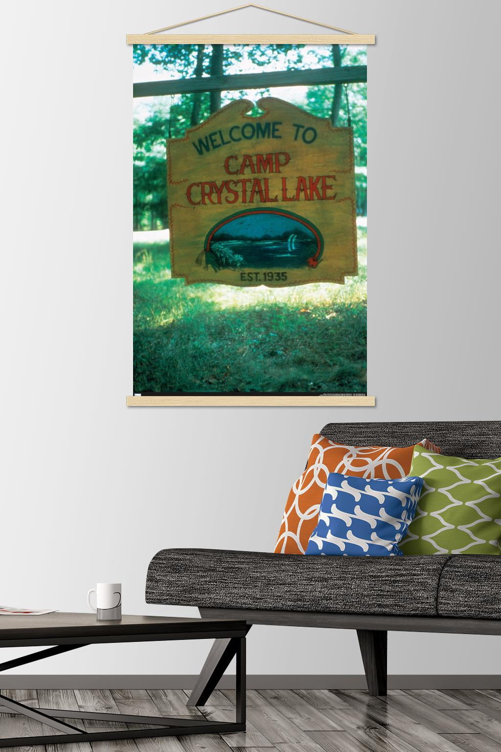 Friday The 13th - Welcome To Camp Crystal Lake Wall Poster with Magnetic Frame, 22.375" x 34"