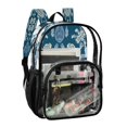 thumbnail image 2 of PVC Transparent Backpacks Clear Backpack for Travel and Outings Abstract Turtle Pattern, 2 of 7