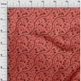 thumbnail image 2 of oneOone Cotton Flex Red Fabric Asian Floral Block Sewing Craft Projects Fabric Prints By Yard 40 Inch Wide, 2 of 3