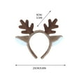 thumbnail image 3 of SDJMa Faux Deer Ear Headband, Plush Christmas Cosplay Hair Accessory with Snowflake Design, Festive Party Headpiece for Women & Teens (Brown), 3 of 6