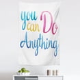 thumbnail image 1 of Positive Energy Tapestry, Ink Written Cursive Style You Can Do Anything Words, Fabric Wall Hanging Decor for Bedroom Living Room Dorm, 5 Sizes, Sky Blue Pink, by Ambesonne, 1 of 1