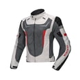 thumbnail image 4 of Chaqueta de moto impermeable para hombre y mujer, forro térmico desmontable, armadura duradera. L Blanco, 4 of 9
