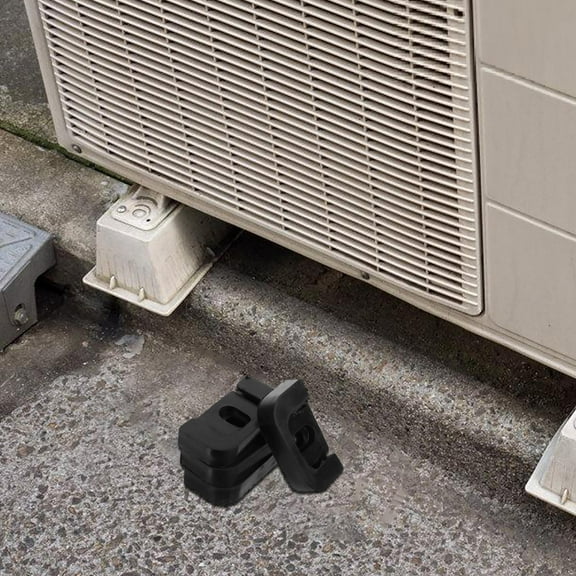 Siliaire 4Pcs Thickened Design Rubber Pads for Air Conditioner Vibration Damping Washers Noise Reduction Office Use