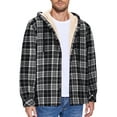 thumbnail image 3 of GENTS BLISS Flannel Shirts for Men Plaid Button Up Men Shirts Fleece Hooded Men Jacket Coat with Pocket, 3 of 11