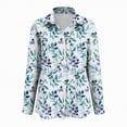 thumbnail image 5 of Towmus Long Sleeve Blouses for Women Business Printed Floral Button Down Shirts Dressy Casual Lapel Long Sleeve Tops, 5 of 5