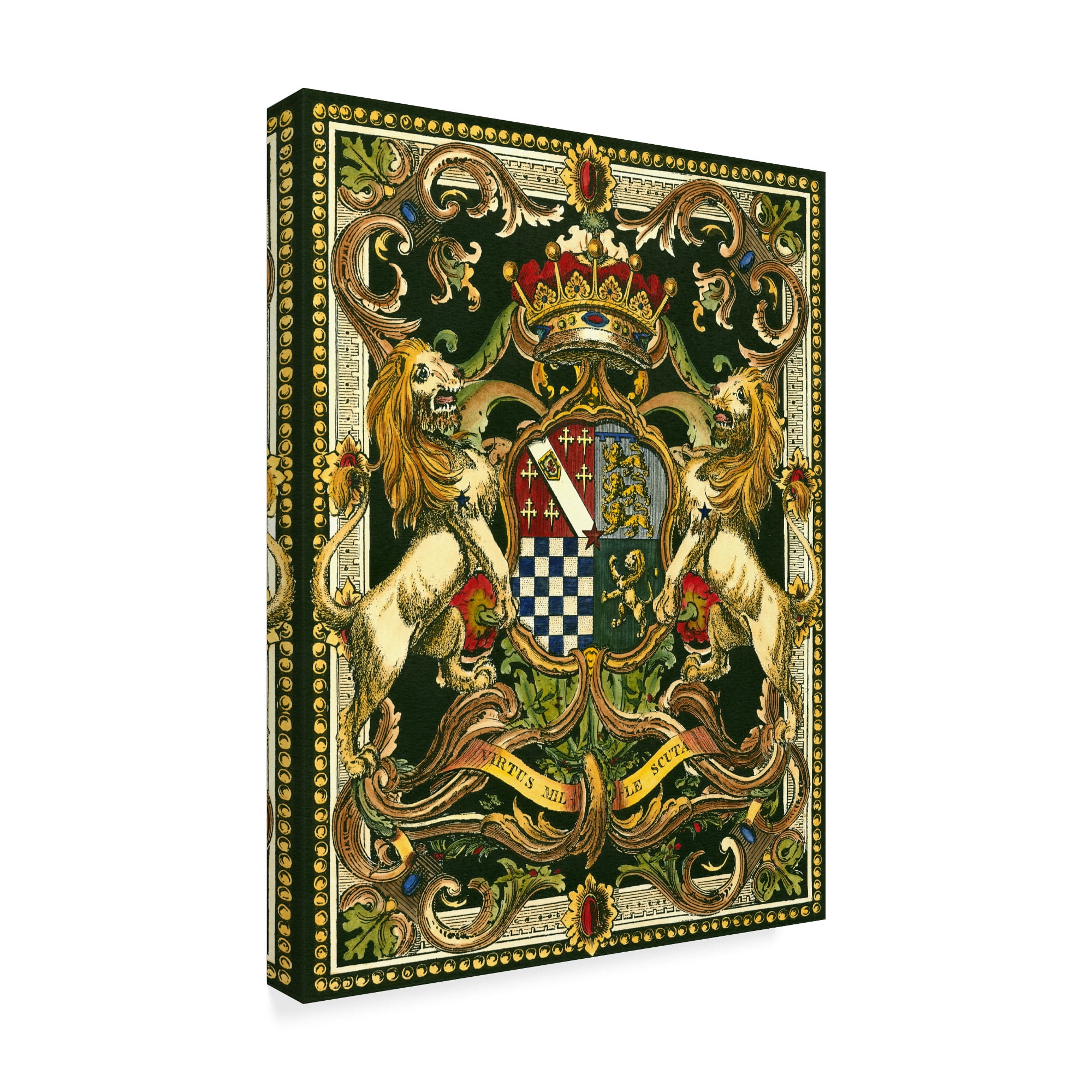 Trademark Fine Art 'Crest on Black II' Canvas Art by Vision Studio