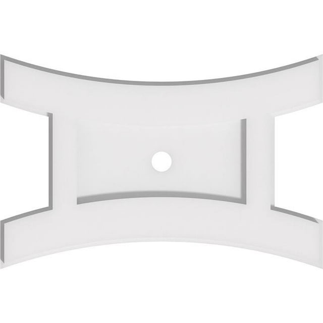 Ekena Millwork CMP16X10HN-01000 1 in. ID x 3.5 in. Rectangle Haven Architectural Grade PVC Contemporary Ceiling Medallion