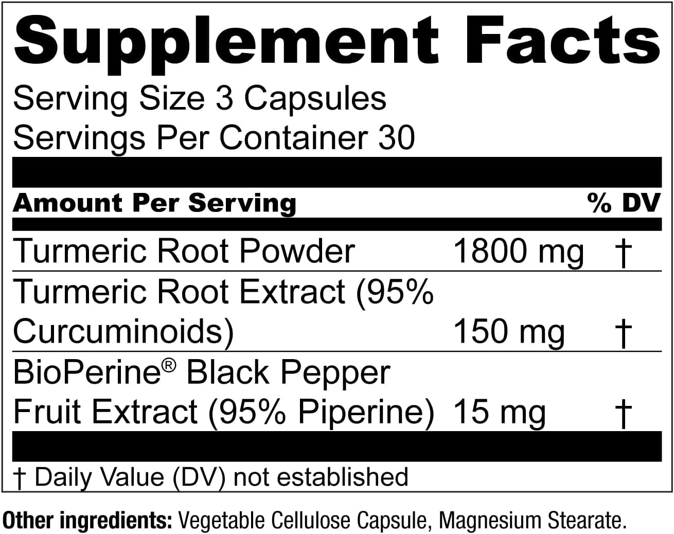 Essential Elements Turmeric Curcumin - Joint, Heart & Brain Support - with BioPerine for Optimal Absorption 1950 mg - 90 Count - 30 Servings