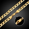thumbnail image 3 of EeaseCA 24 Inch Men Chain Hip Hop Necklace Punk Style Jewelry 18K Gold Plated Link Chain 6mm, 3 of 5