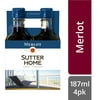 Sutter Home Merlot Red Wine 187 ML 4-Pack