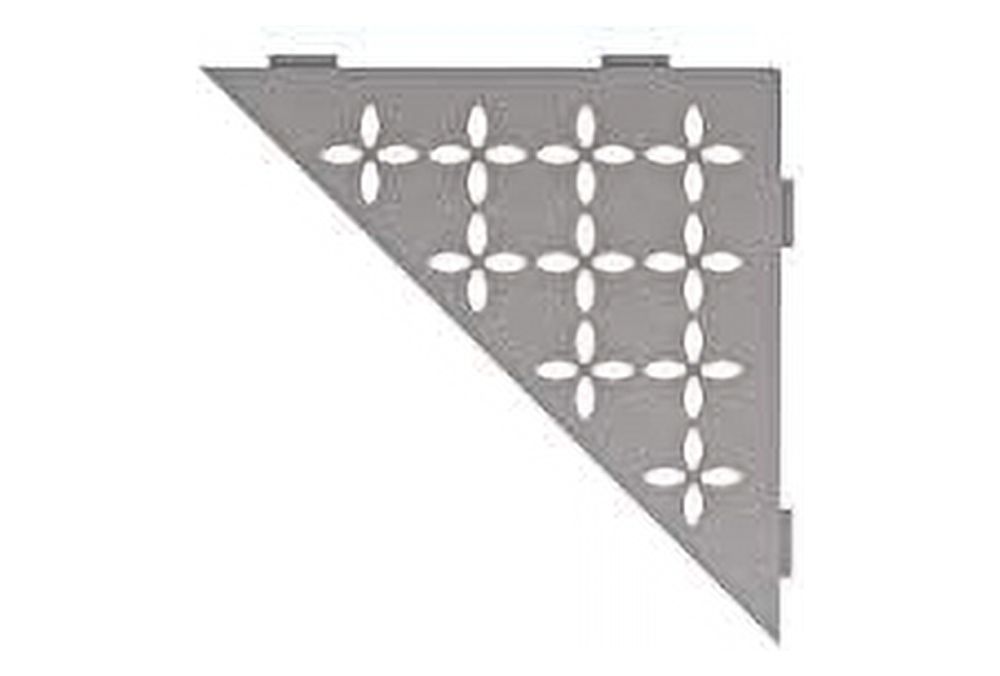 Schluter Systems Triangular Corner Shelf-E Floral Design Stone Grey  SES1D5TSSG
