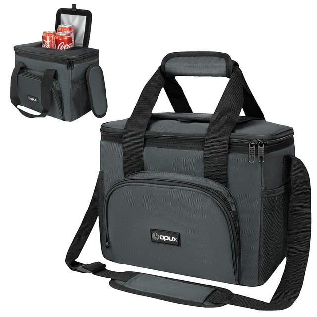 Bolsa térmica blanda plegable Cooler OPUX para 18 latas, color gris