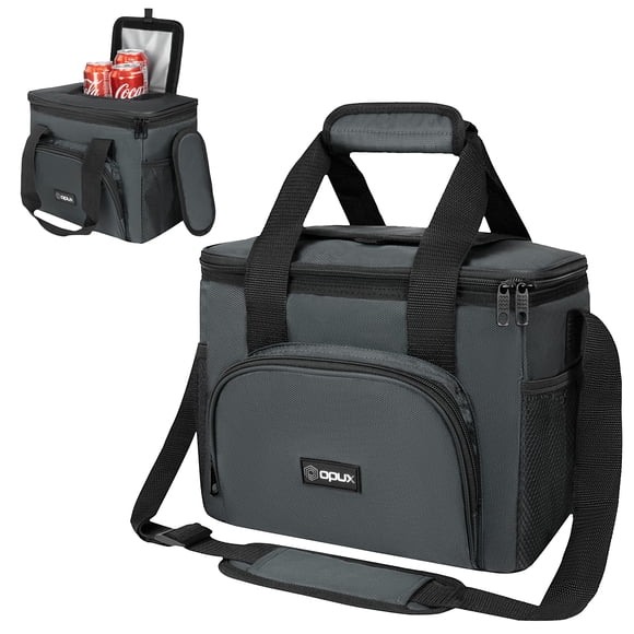 Bolsa térmica blanda plegable Cooler OPUX para 18 latas, color gris
