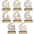 thumbnail image 4 of LED Eid Ramadan Hollow Decorations Openwork Carving Wooden Light Durable Table Light Crafts, 4 of 9