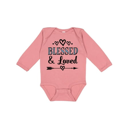 

Inktastic Blessed and Loved Gift Baby Boy or Baby Girl Long Sleeve Bodysuit