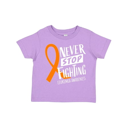 

Inktastic Never Stop Fighting Leukemia Awareness Orange Ribbon Boys or Girls Toddler T-Shirt