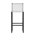 thumbnail image 3 of Butler Specialty Company Urban Woven Leather Rectangular  28" Barstool - White, 3 of 6