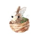thumbnail image 2 of Figuras de conejo de Pascua de paja, decoración de mesa de conejo de Pascua, juego decorativo de paja de bosque hecho a mano, madera natural para decoración del hogar., 2 of 5