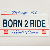 Born 2 Ride Lightweight Durable Mini Bike Plate, Black