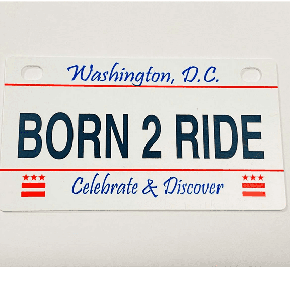 Born 2 Ride Lightweight Durable Mini Bike Plate, Black