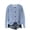 Light Blue, variant on Miqool Womens Striped Cardigan Sweater Crew Neck Knit Button Down Long Sleeve Casual Sweaters