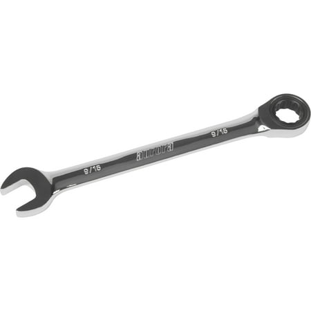 SAE Ratcheting Combination Wrench, 12 Point, 9/16
