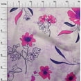 thumbnail image 3 of oneOone Rayon Purple Fabric Floral Botanical Floral With Texture Sewing Material Print Fabric By The Yard 56 Inch Wide, 3 of 4