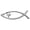 Silver, variant on Christian Ichthys Fish Stickers Weather Resistant Adhesive Decals Savior Fish Car Stickers for Vehicle & Laptops