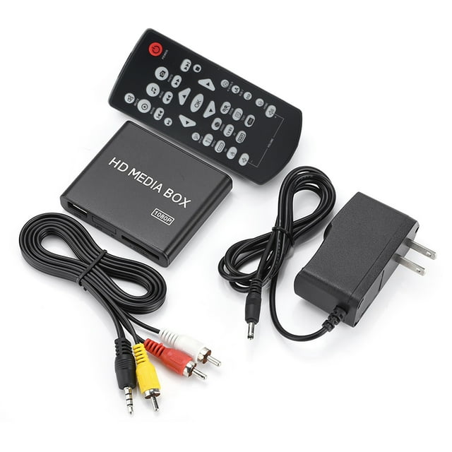 Mini reproductor multimedia Full HD de 110-240V, caja de reproductor multimedia 1080P, compatible con USB MMC RMVB MP3 AVI MKV enchufe estadounidense